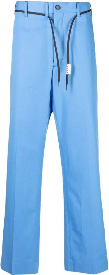 Marni Straight pantalon Blauw