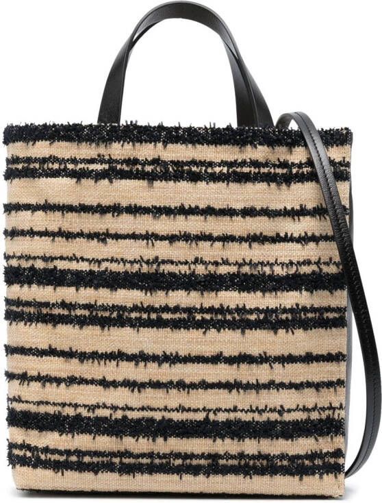 Marni Leren shopper Beige