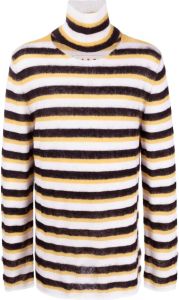 Marni striped roll-neck jumper Wit
