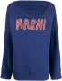 Marni Sweater met logo Blauw - Thumbnail 1