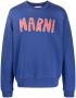 Marni Sweater met logopatch Blauw - Thumbnail 1