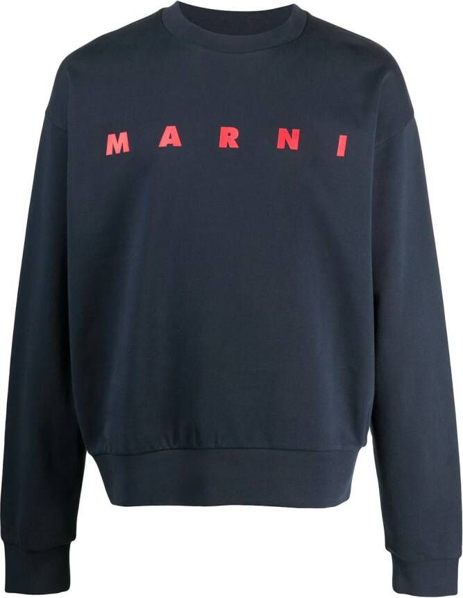 Marni Sweater met logoprint Blauw
