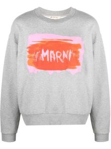 Marni Sweater met logoprint Grijs