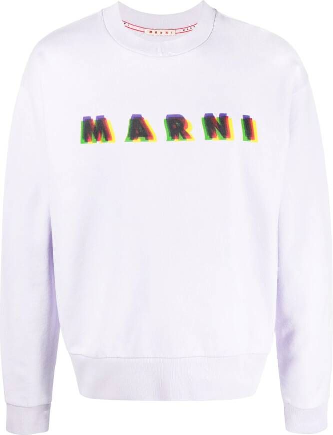 Marni Sweater met logoprint Paars