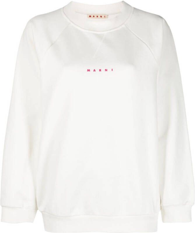 Marni Sweater met logoprint Wit