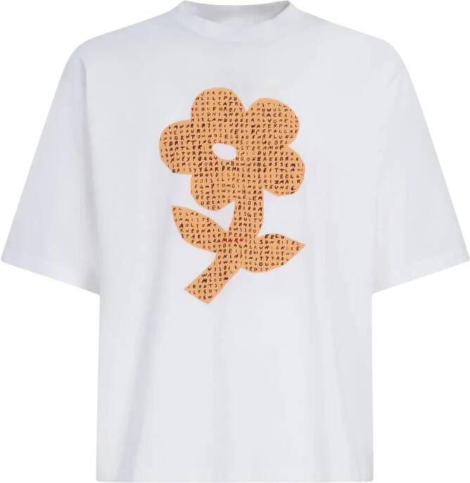 Marni T-shirt met bloemenprint Wit