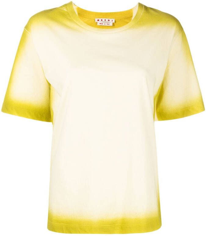 Marni T-shirt met kleurverloop Geel