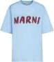 Marni T-shirt met logoprint Blauw - Thumbnail 1