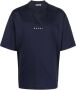 Marni Katoenen T-shirt met logoprint Blauw - Thumbnail 1