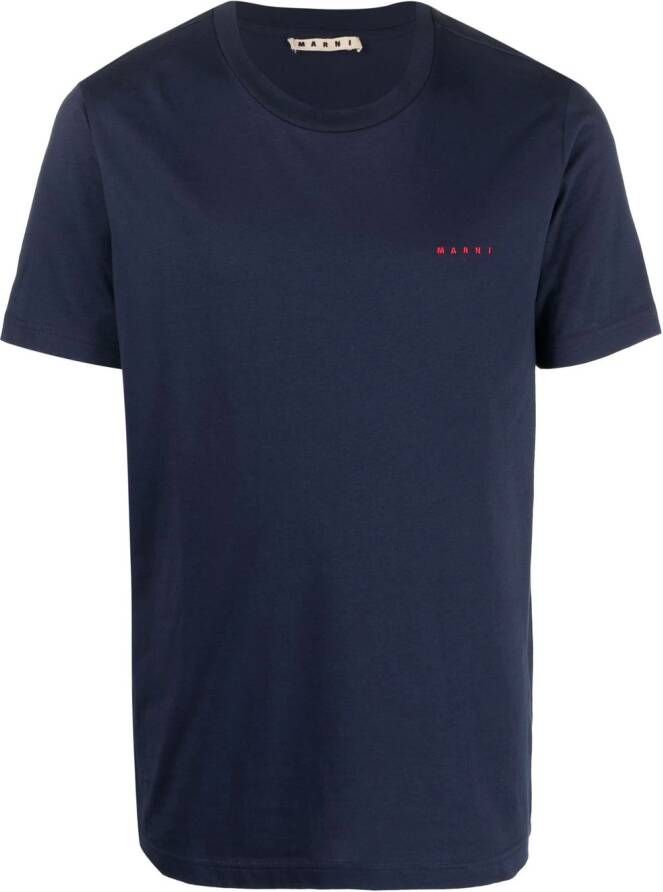 Marni T-shirt met logoprint Blauw