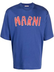 Marni T-shirt met logoprint Blauw