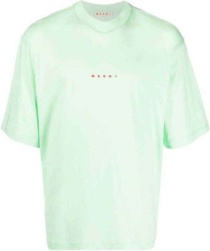 Marni T-shirt met logoprint Groen