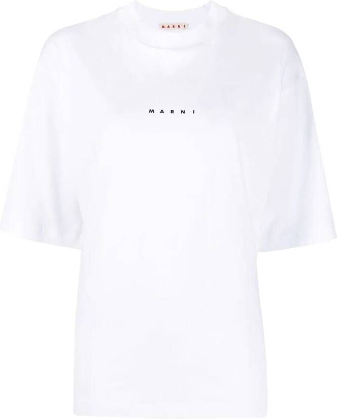 Marni T-shirt met logoprint Wit