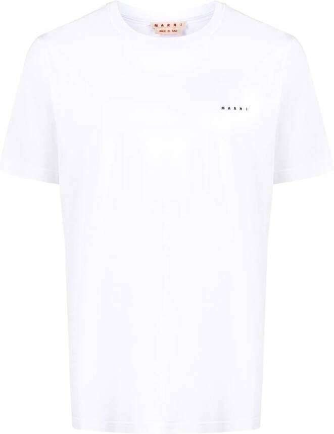 Marni T-shirt met logoprint Wit