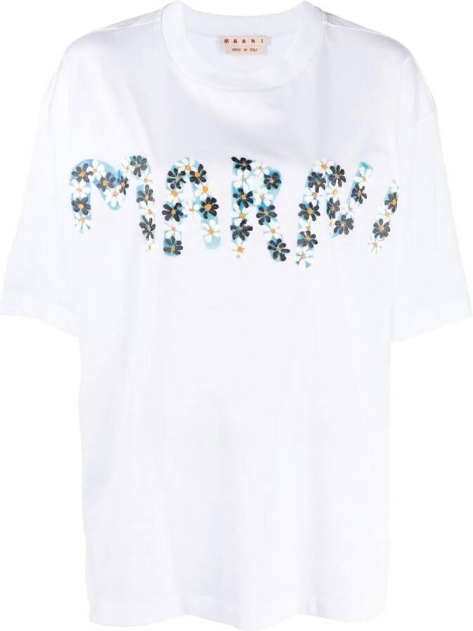 Marni T-shirt met ronde hals Wit