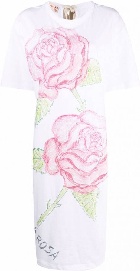 Marni T-shirtjurk met bloemenprint Wit