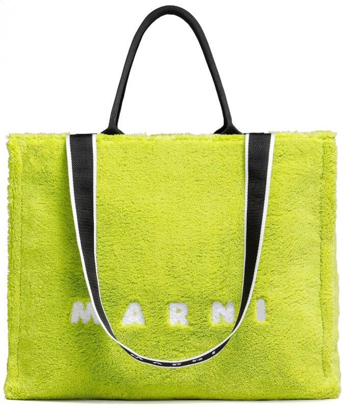 Marni Shopper met logo Groen