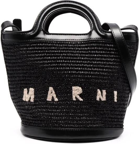 Marni Tropicalia kleine bucket-tas Zwart