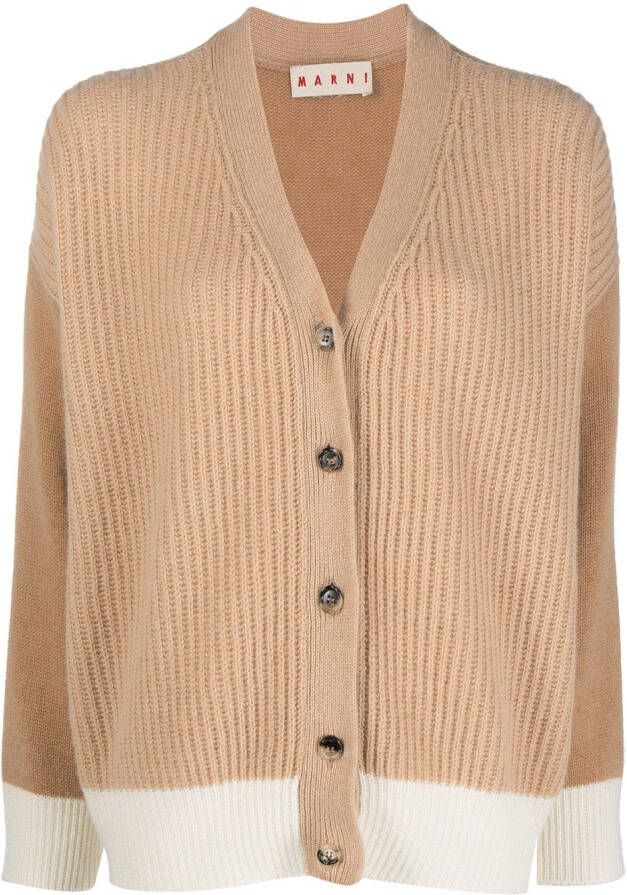 Marni Vest met contrast Beige