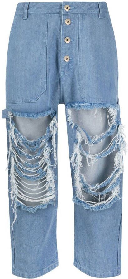 Marques'Almeida Cropped jeans Blauw