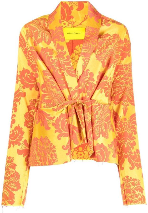 Marques'Almeida Jack met bloemenprint Geel