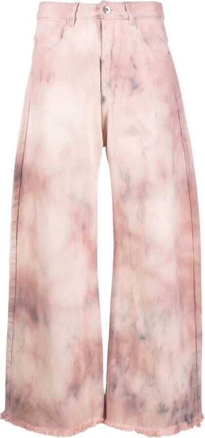 Marques'Almeida Jeans met tie-dye print Roze