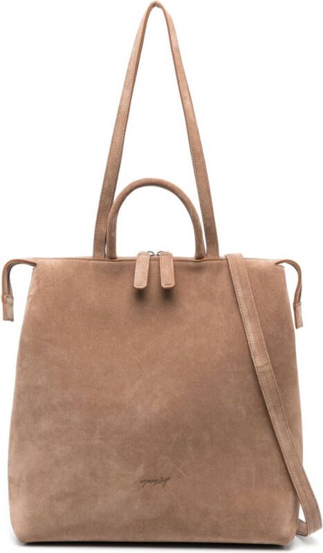 Marsèll Shopper met logo-reliëf Bruin