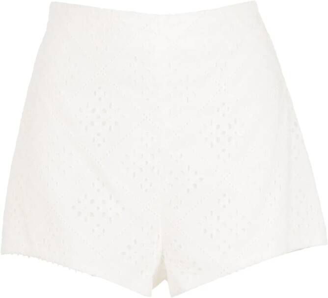 Martha Medeiros Broderie anglaise shorts Wit