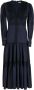 Martha Medeiros Midi-jurk met kant Blauw - Thumbnail 1