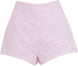 Martha Medeiros Mini shorts met borduursel Roze