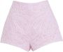Martha Medeiros Mini shorts met borduursel Roze - Thumbnail 1