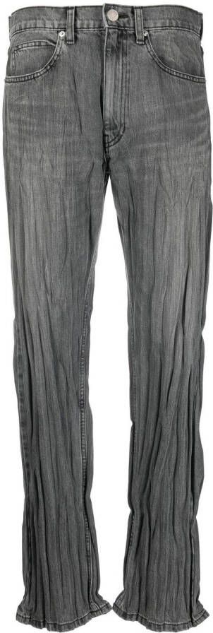 Martine Rose Jeans met gekreukt detail Grijs