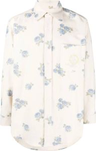 Martine Rose Overhemd met bloemenprint Beige