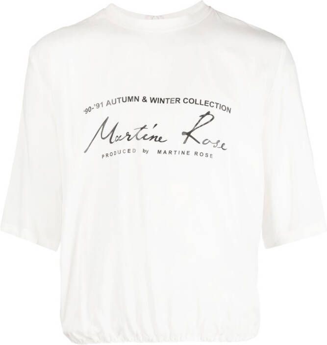 Martine Rose T-shirt met logoprint Wit