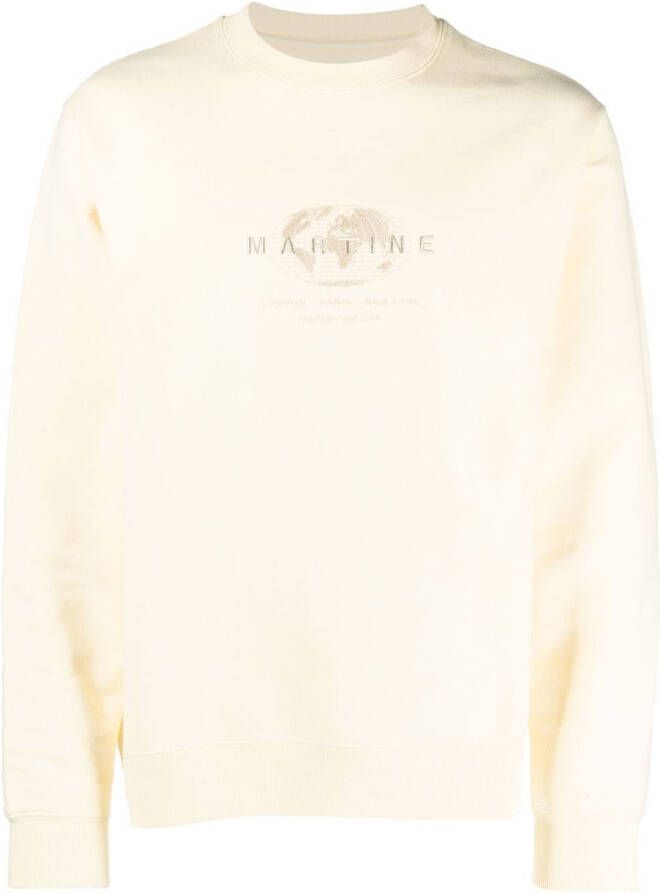 Martine Rose Sweater met geborduurd logo Geel