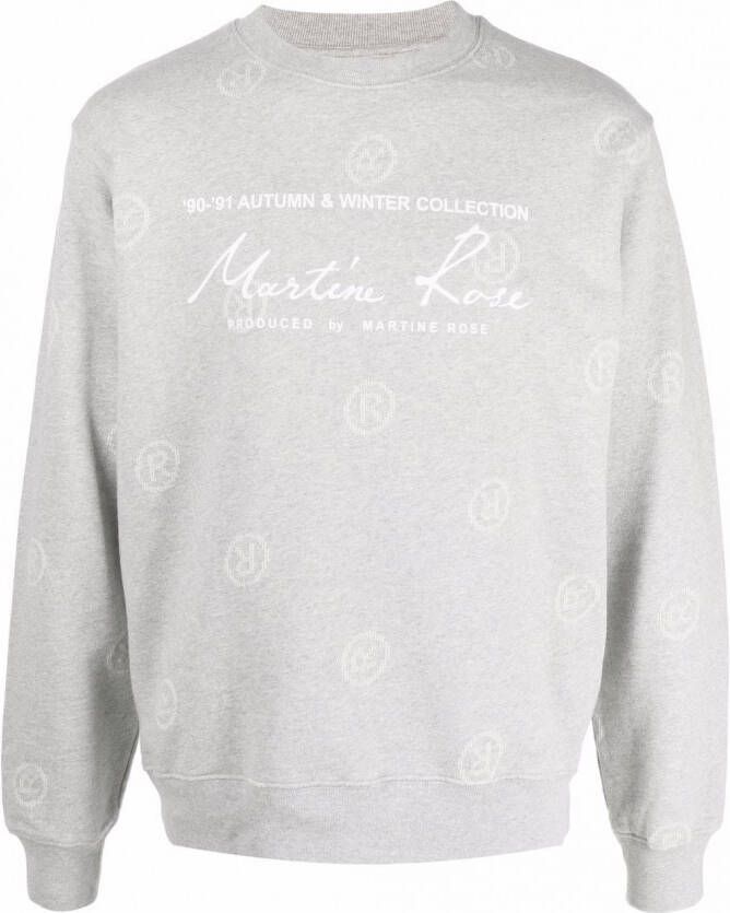 Martine Rose Sweater met logoprint Grijs