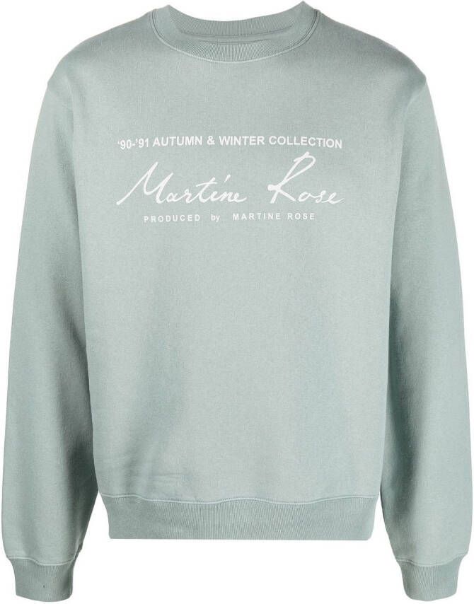 Martine Rose Sweater met logoprint Groen