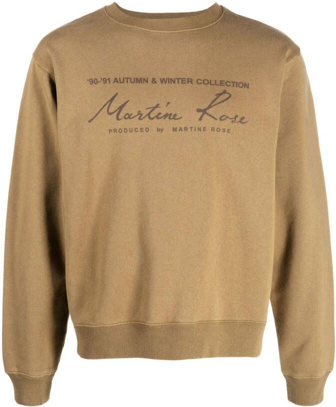 Martine Rose Sweater met logoprint Groen