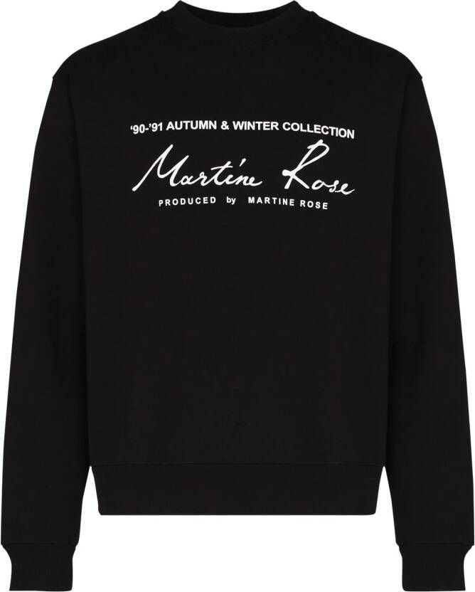 Martine Rose Sweater met logoprint Zwart