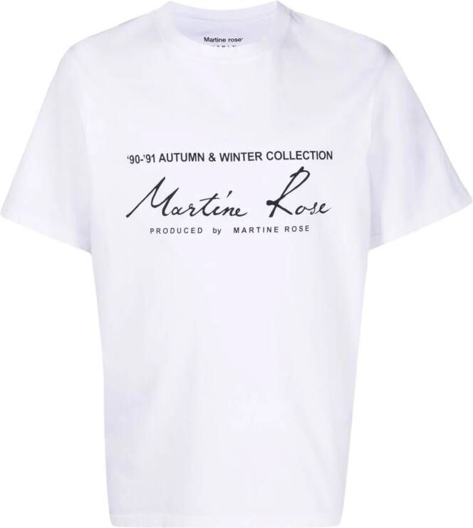 Martine Rose T-shirt met logo Wit
