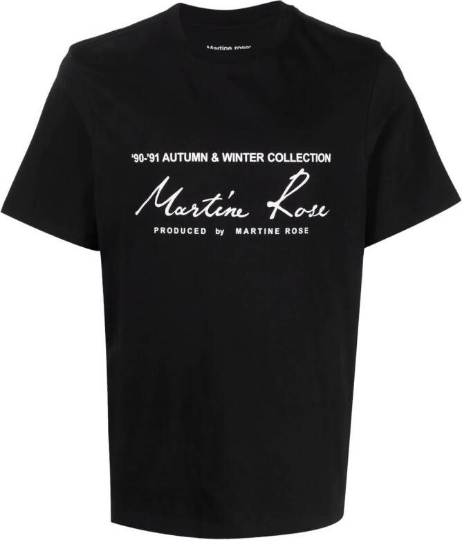 Martine Rose T-shirt met logo Zwart