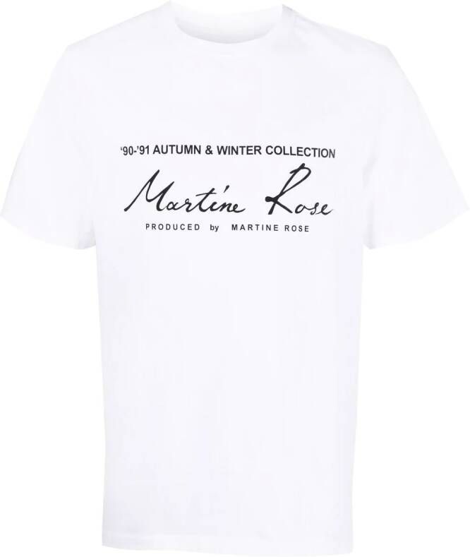 Martine Rose T-shirt met logoprint Wit