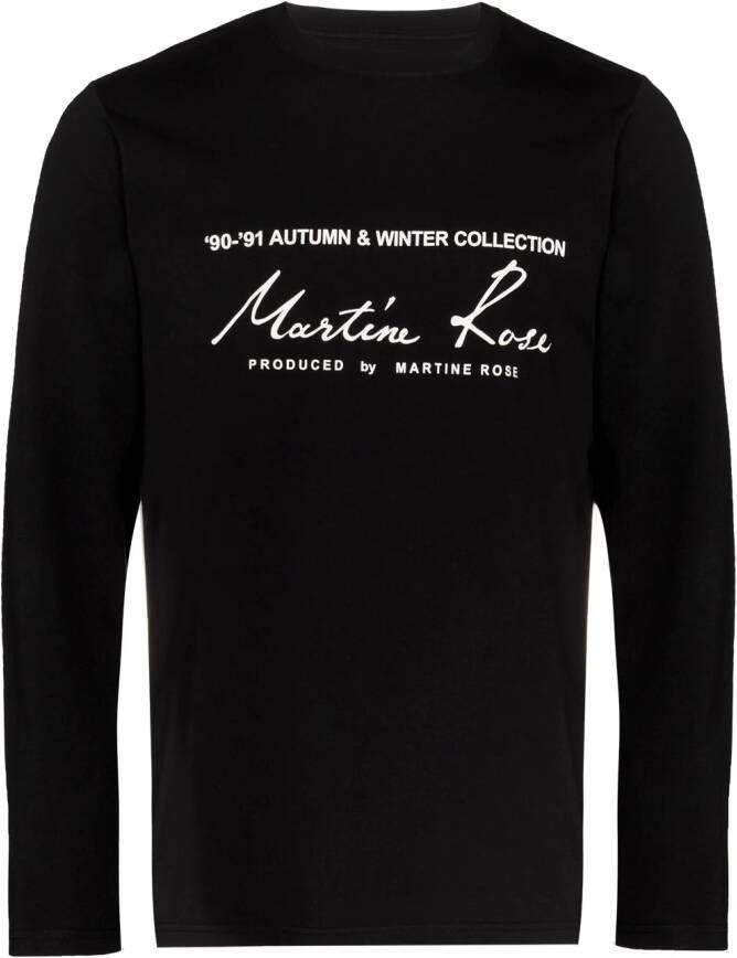 Martine Rose T-shirt met logoprint Zwart