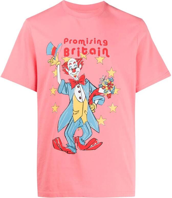 Martine Rose T-shirt met print Roze