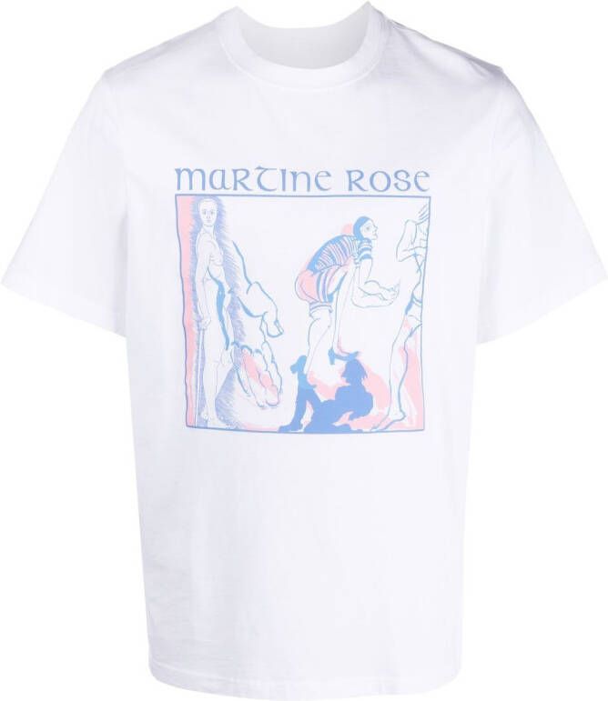 Martine Rose T-shirt met print Wit