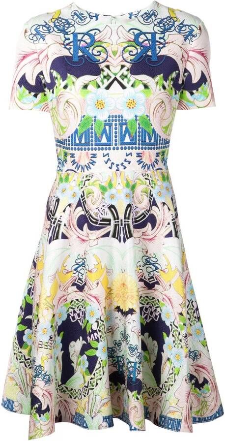 Mary Katrantzou 'Chrono' rose garden dress Veelkleurig