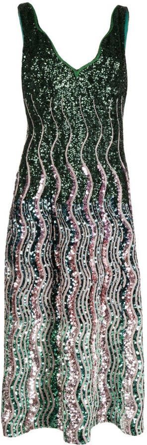 Mary Katrantzou Jurk met pailletten Groen