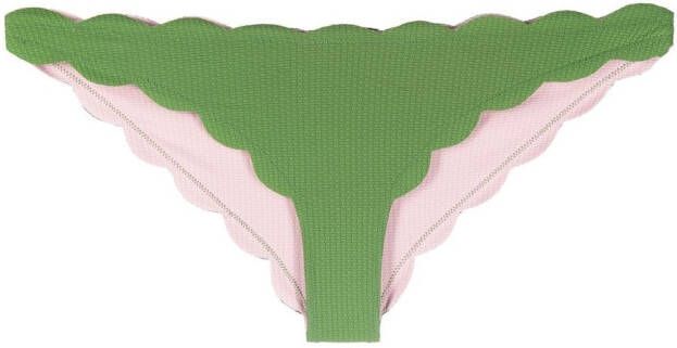 Marysia Bikinislip met gewelfde afwerking Groen