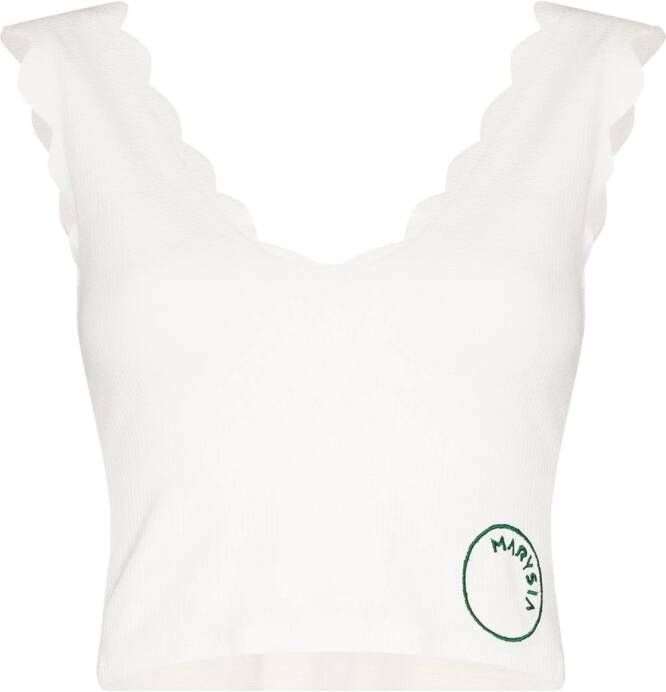 Marysia Gewelfde tanktop Wit