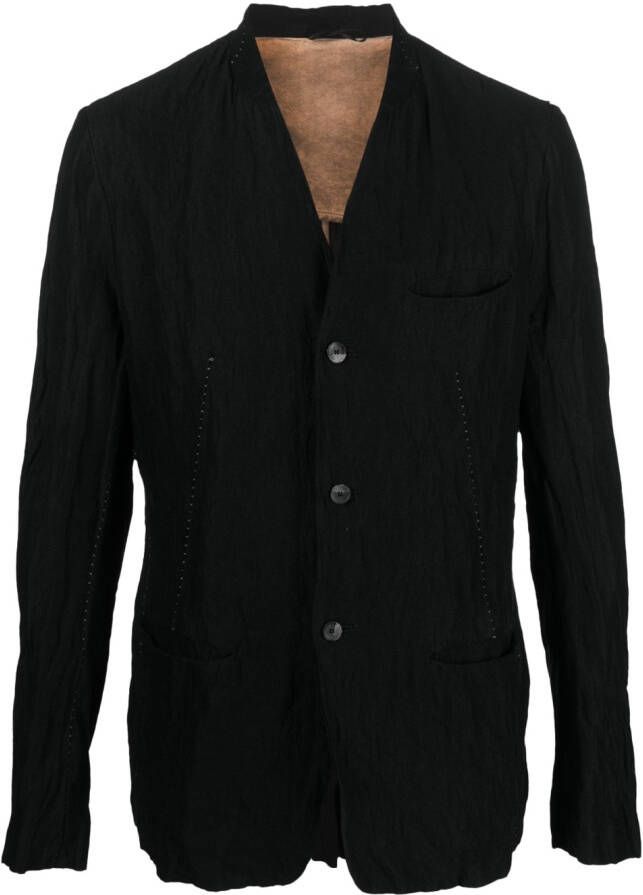 Masnada Blazer met textuur Zwart